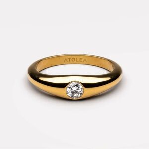 Gold Moissanite Ring in Original Box